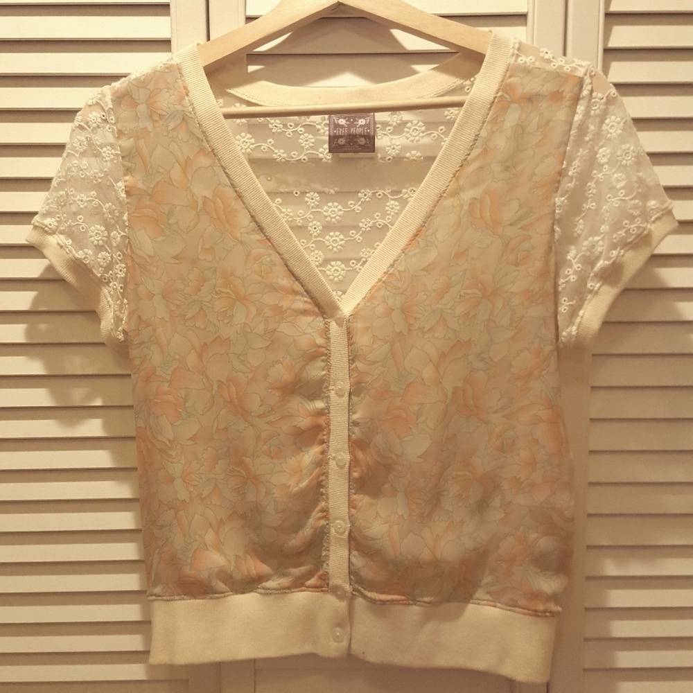 Free People floral print shirt